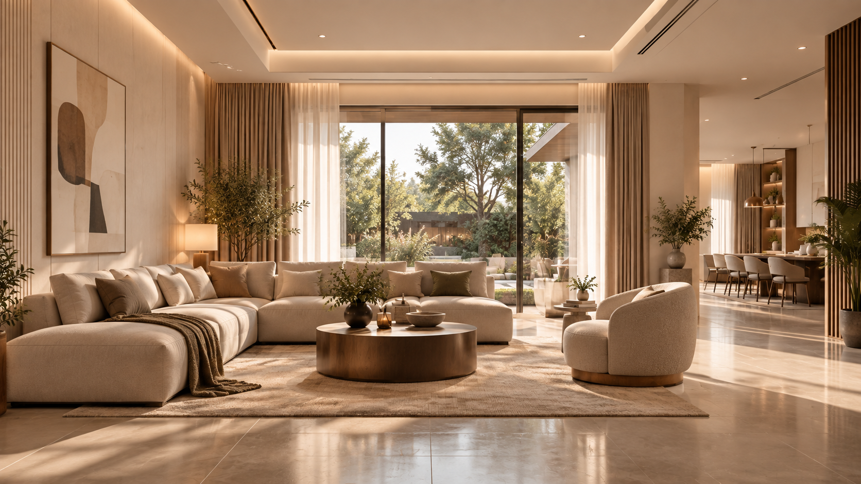 Interior ruang keluarga elegan dan mewah CerdasLiving
